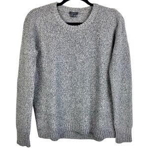 NWOT Theory Gray Crewneck Sweater with Ribbed Trim